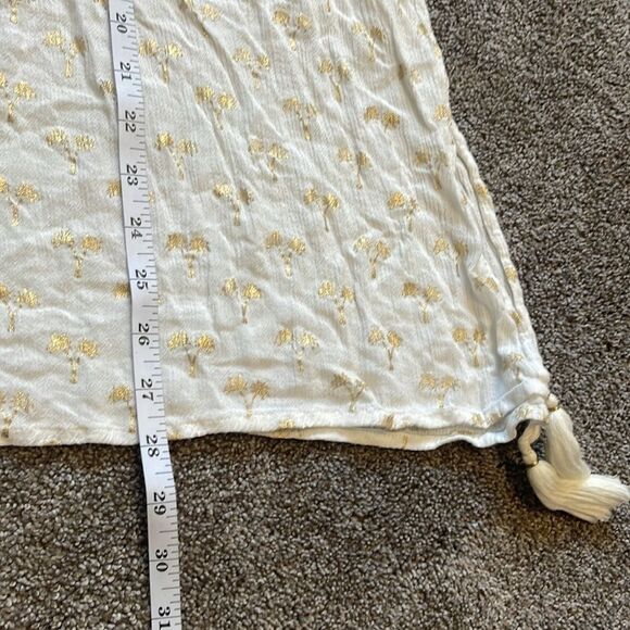 Z&L gold and white palm tree swimsuit cover up size S - Picture 12 of 13